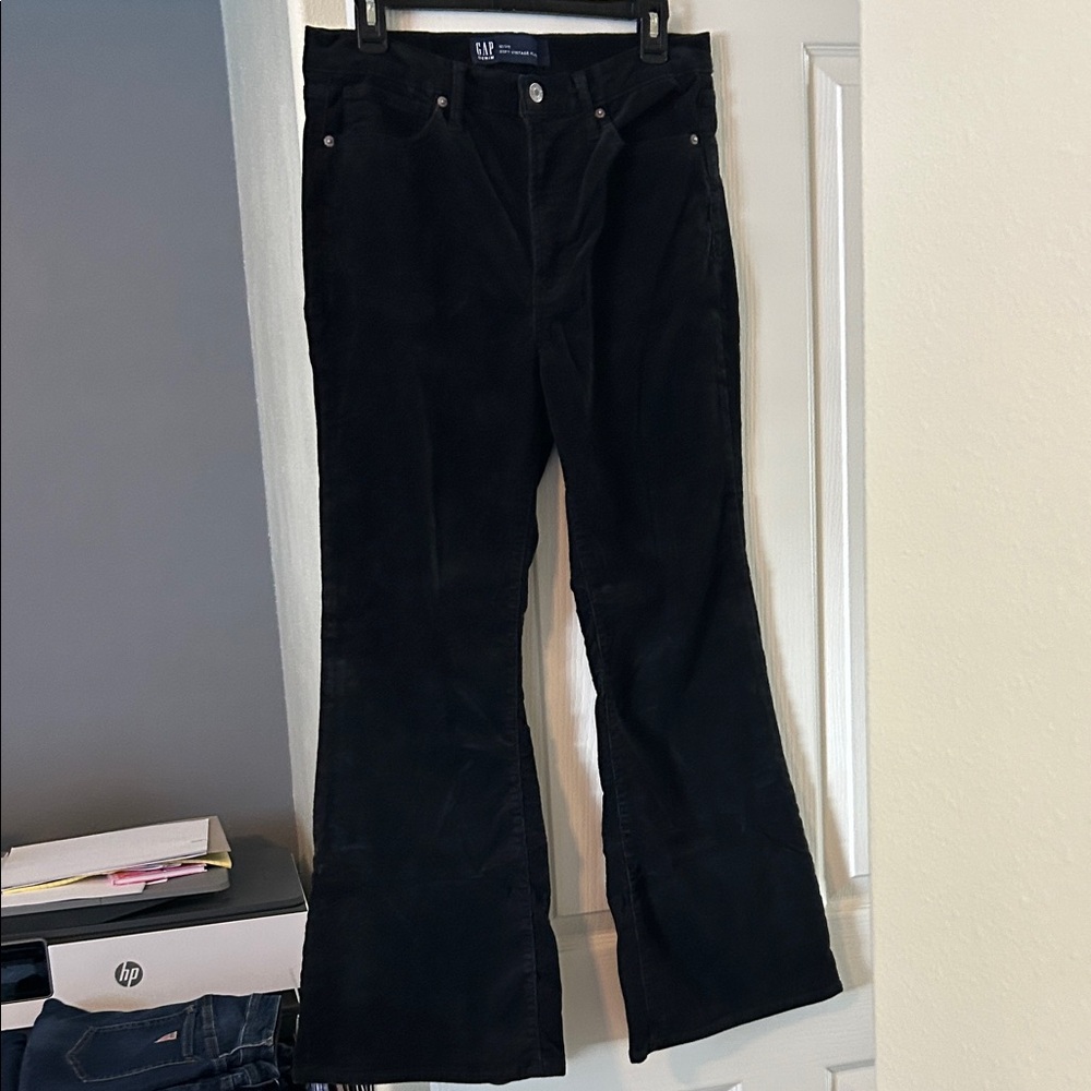 GAP Black Flare Corduroy Pants